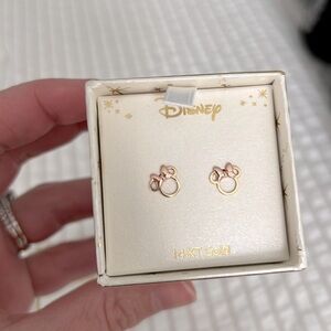 Disney 14k gold Minnie Mouse Kids Girls Earrings Studs